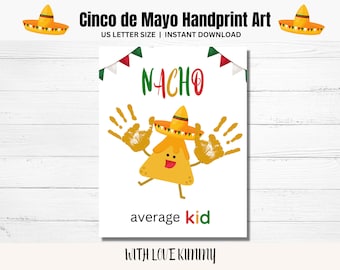 Cinco de Mayo Craft, Cinco de Mayo Handprint and Footprint, Printable Kids Baby Toddler Handprint Art Keepsake , DIY Cinco de Mayo Card