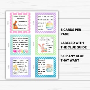 Easter Scavenger Hunt for Kids, 24 Easter Hunt Clues, Editable Easter Scavenger Hunt, Easter Bunny Egg Hunt, Editable Easter Scavenger Clues image 6