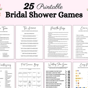 Bridal Shower Game Bundle, Bridal Party Games and Activities, Couples Bridal party games, Bridal shower games, Couples Shower, Wedding games