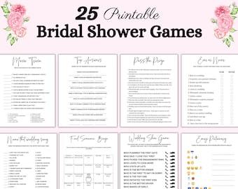 Bridal Shower Game Bundle, Bridal Party Games and Activities, Couples Bridal party games, Bridal shower games, Couples Shower, Wedding games