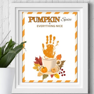 Fall Handprint Art, Fall Craft, Kids Handprint Art Craft, Fall art for children, Keepsake Art, Autumn Craft Idea, Handprint Footprint