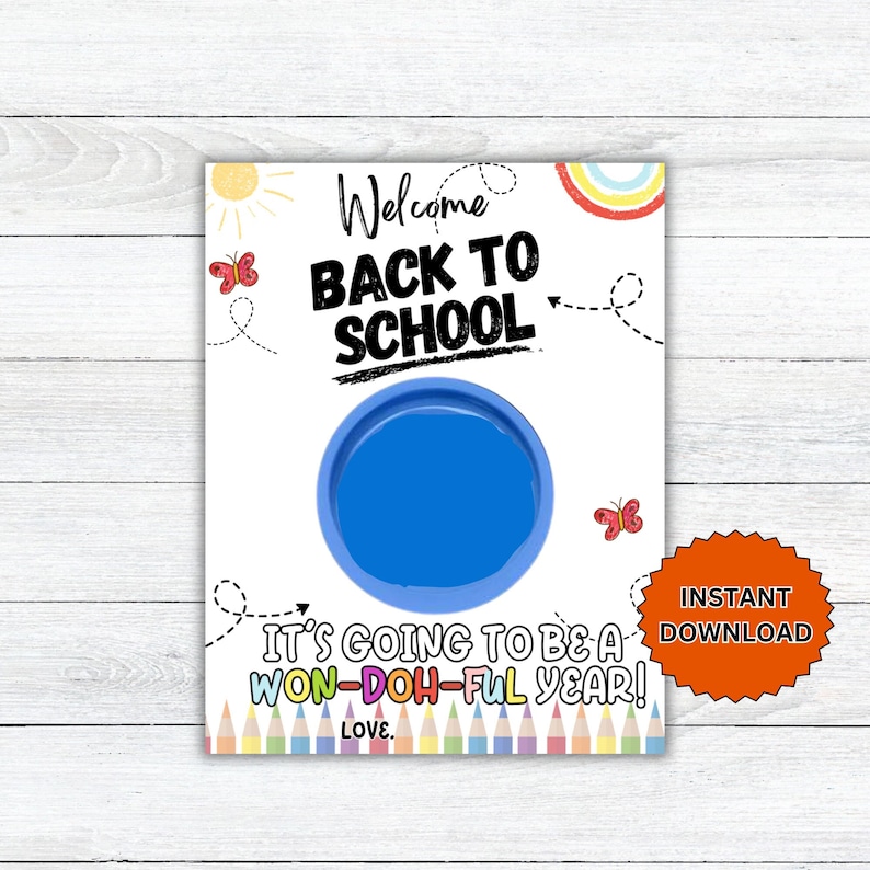 Editable Doh Back to School Play Gift, Meet the Teacher Doh Tag for ...