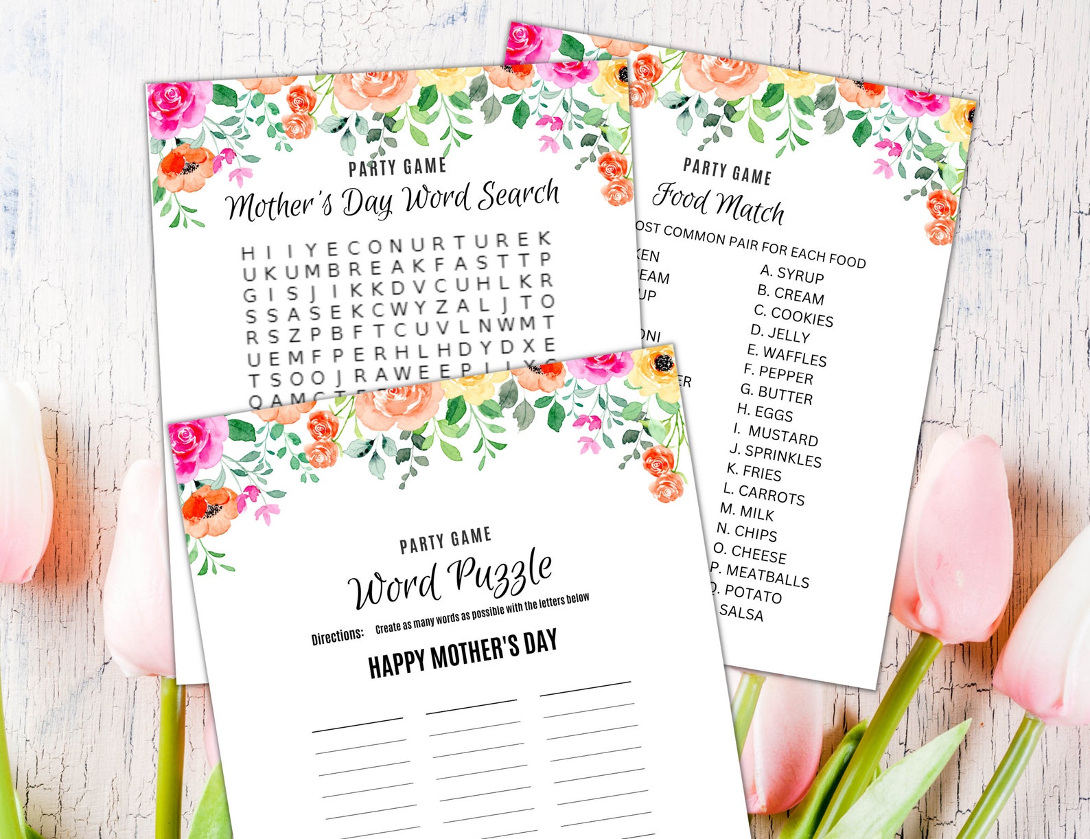 Mother's Day Game Bundle, Mother's Day Printable, Mother's Day Craft ...