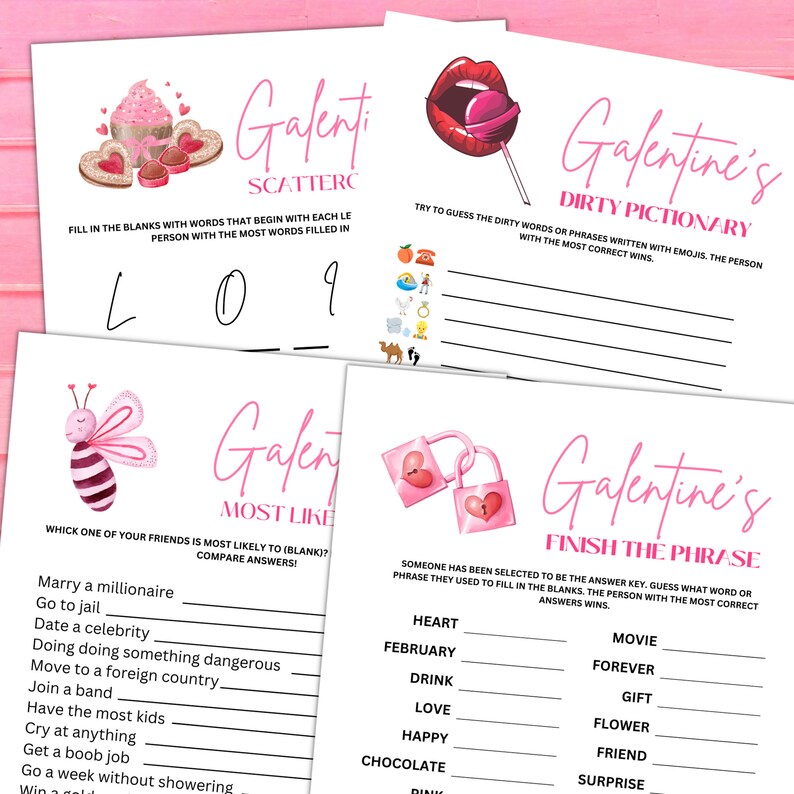 Printable Galentines Day Game Bundle Party Games and Activities ...