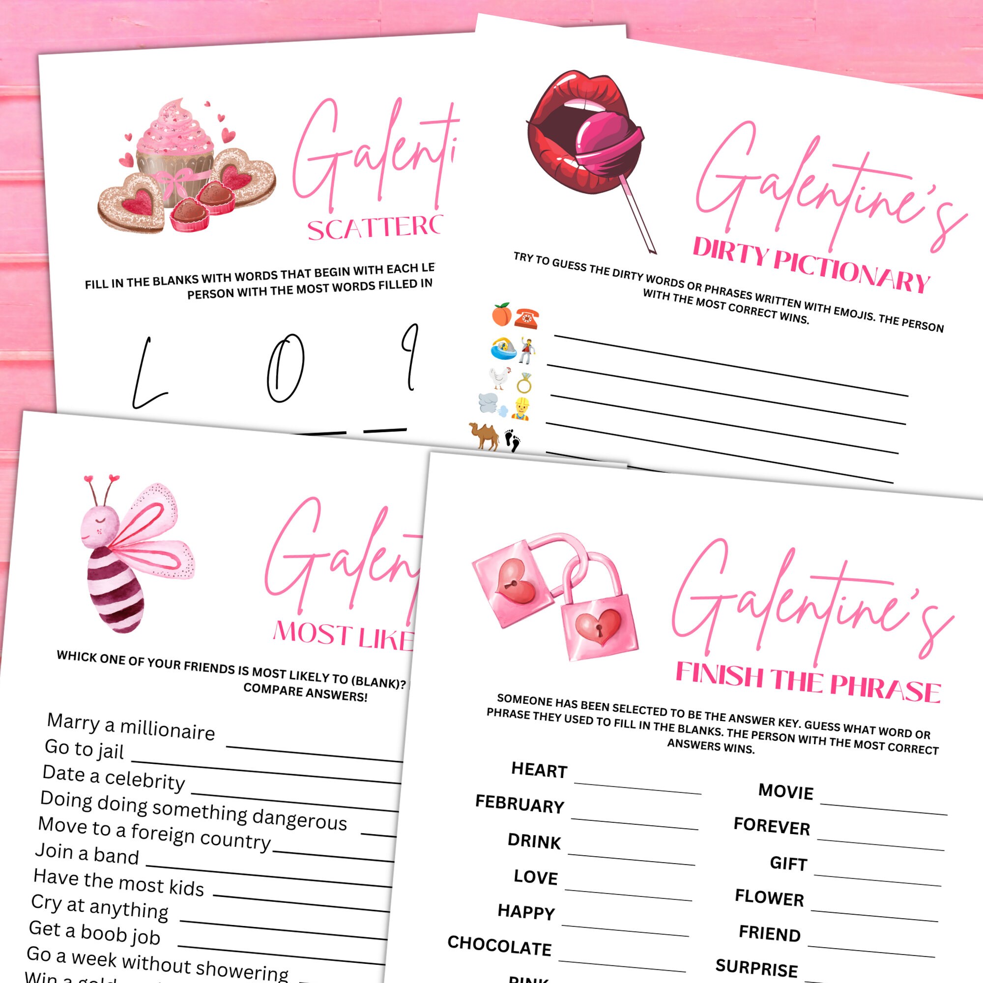 Printable Galentines Day Game Bundle Party Games and Activities ...