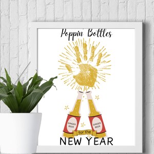 2025 New Years Handprint Art, New Year Craft, Kids Handprint Art Craft, Art for children, Keepsake Art, New Year Craft Idea, Printable Art