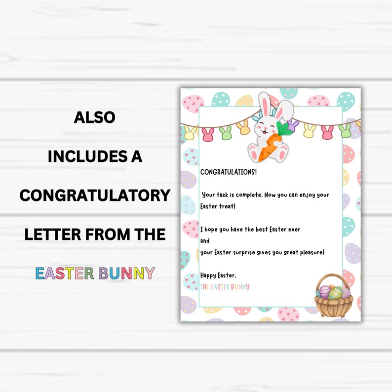 Easter Scavenger Hunt for Kids, 24 Easter Hunt Clues, Editable Easter Scavenger Hunt, Easter Bunny Egg Hunt, Editable Easter Scavenger Clues image 3