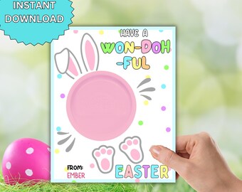 Ostern Knete Geschenkkarte, Kind druckbare Ostern Knete Party Favor, Klassenzimmer Geschenkbörse, Osterkorb Geschenk für Kinder, keine Süßigkeiten