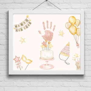2025 New Years Handprint Art, New Year Craft, Kids Handprint Art Craft, Art for children, Keepsake Art, New Year Craft Idea, Printable Art