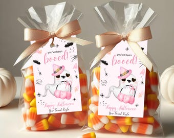 Halloween You've Been Booed Gift Tag, Boo Tags For Friends, Neighbors, Coworkers, Ghost Halloween Tag, You've been booed Printable Treat Tag