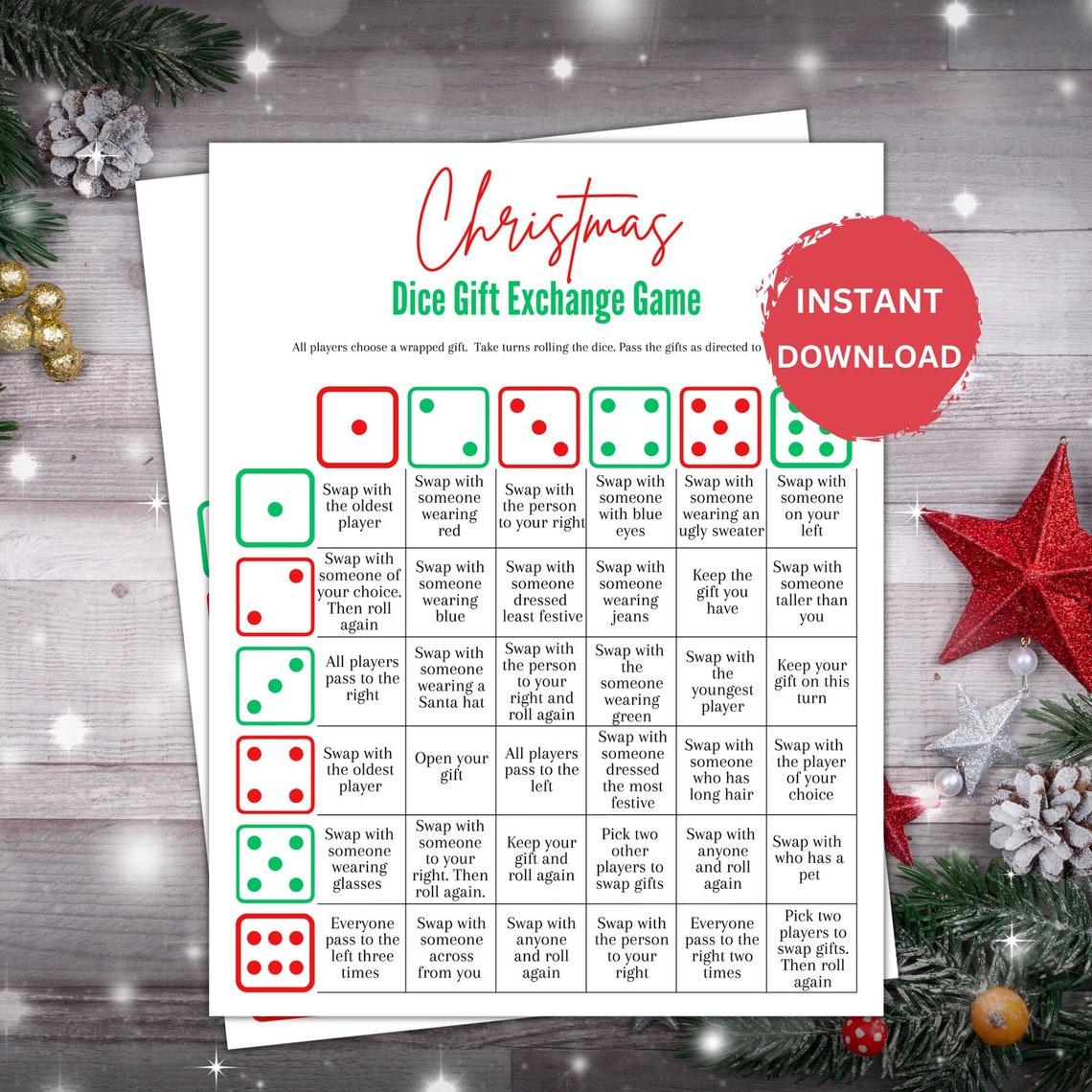 Christmas Gift Exchange Dice Game Xmas Gift Swap Game Fun Holiday christmas-gift-exchange-dice-game-xmas-gift-swap-game-fun-holiday