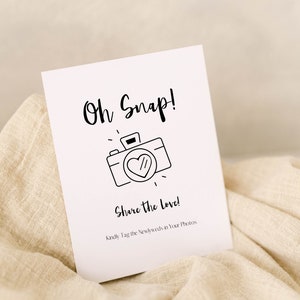 Printable Wedding Oh Snap Sign | Modern Wedding Signs Template ...