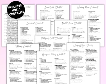 Wedding Checklist Editable, Wedding Planning Checklist printable download, Wedding Planner, Editable Wedding Checklist, Marriage Planner