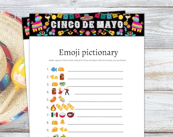 Cinco de Mayo Game, Cinco de Mayo Printable,  Cinco de Mayo Party Games, Cinco de Mayo Kids Adult Office School, Mexican Party Games