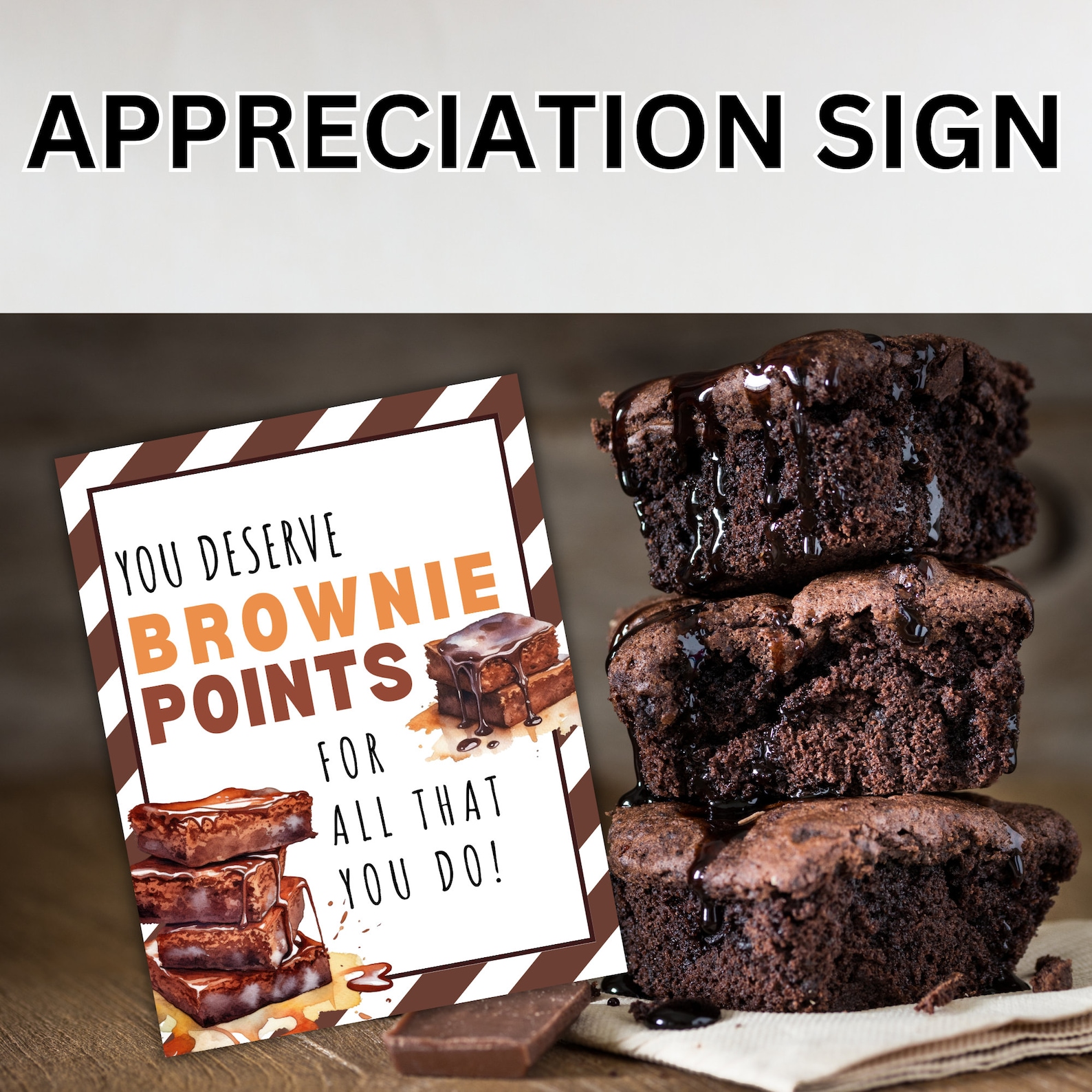 Brownie Points Appreciation Sign Chips Staff Employee Office Faculty ...