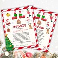 Editable Elf Arrival Letter, Return Letter, Christmas Elf I'm Back, Elf Welcome, Christmas Elf Goodbye Letter From Elf, Printable Template
