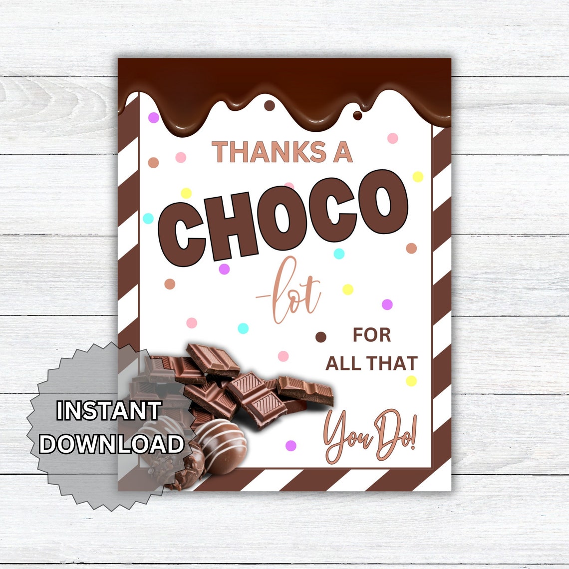 Choco-lot Appreciation Sign Chocolate Candy Dessert Staff Employee ...