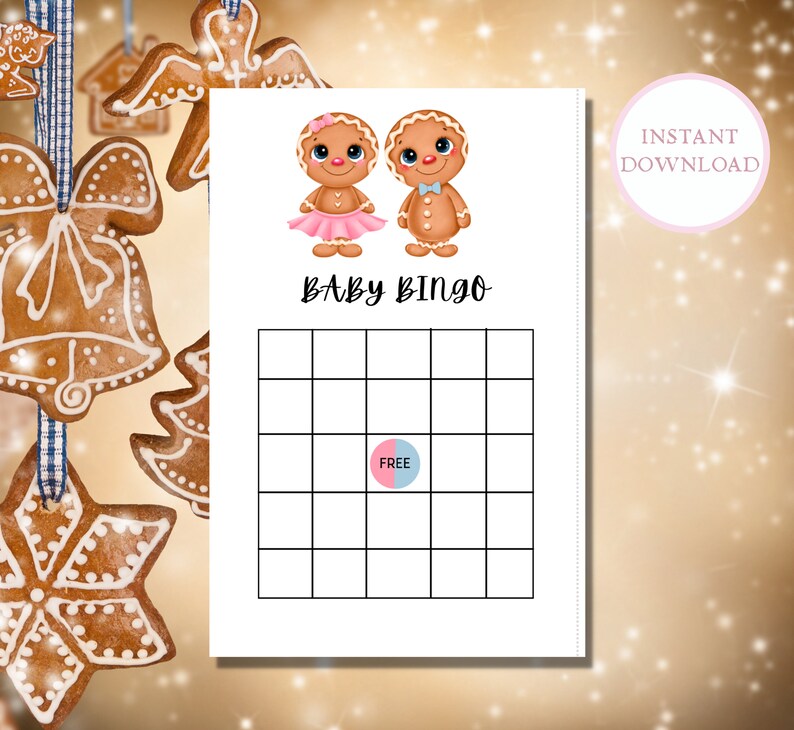 Gingerbread Baby Gender Reveal Printable Games Are Perfect for Etsy