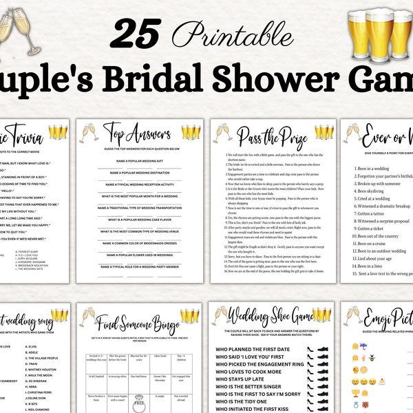 Couple's Bridal Shower Games, Co ed Bridal Party Games, Couples Bridal party games, Joint Bridal shower games, Couples Shower, Wedding games