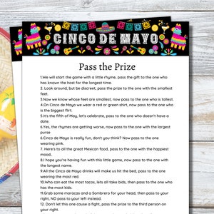 Cinco de Mayo Game, Cinco de Mayo Printable,  Cinco de Mayo Party Games, Cinco de Mayo Kids Adult Office School, Mexican Party Games
