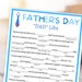 Father's Day Game, Dad Libs, Printable Family Game, Dad's Day Party ...