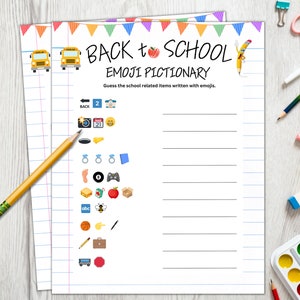 Back to School Emoji Games Bundle, School Games, Classroom Games, Back to Student Game, Back to School Activities, First Day of School Games
