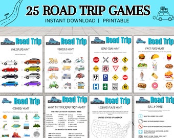 Pacchetto di giochi per viaggi in auto, attività per viaggi in auto, gioco di viaggio per bambini, attività in auto per bambini, attività per le vacanze in viaggio, gioco per viaggi in famiglia