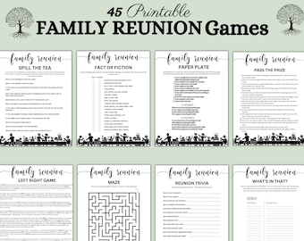 Family Reunion Game Bundle, Printable Family Games, Family Reunion Ideas ,  kids and Adults, Family Reunion Activity, Printable Games