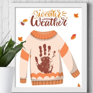 Fall Handprint Art, Fall Craft, Kids Handprint Art Craft, Fall art for children, Keepsake Art, Autumn Craft Idea, Handprint Footprint