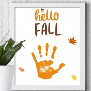 Fall Handprint Art, Fall Craft, Kids Handprint Art Craft, Fall art for children, Keepsake Art, Autumn Craft Idea, Handprint Footprint