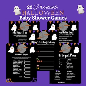 22 Printable Halloween Baby Shower Games to Keep Your Guests - Etsy