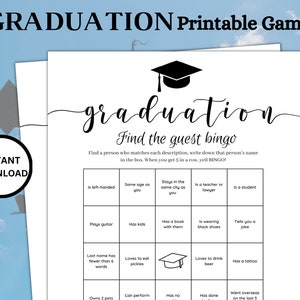 Printable Graduation Games, Bingo 2025 Graduation Games, Graduation Party Games, Grad Party, Class of 2025, Grad Games