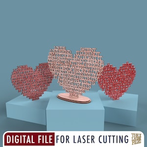 Love is Patient Heart Laser Cut File, Christian Decor (Digital File)