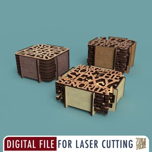 Coaster Holder 02 - Laser Cut File svg dxf pdf eps ai DIGITAL FILE