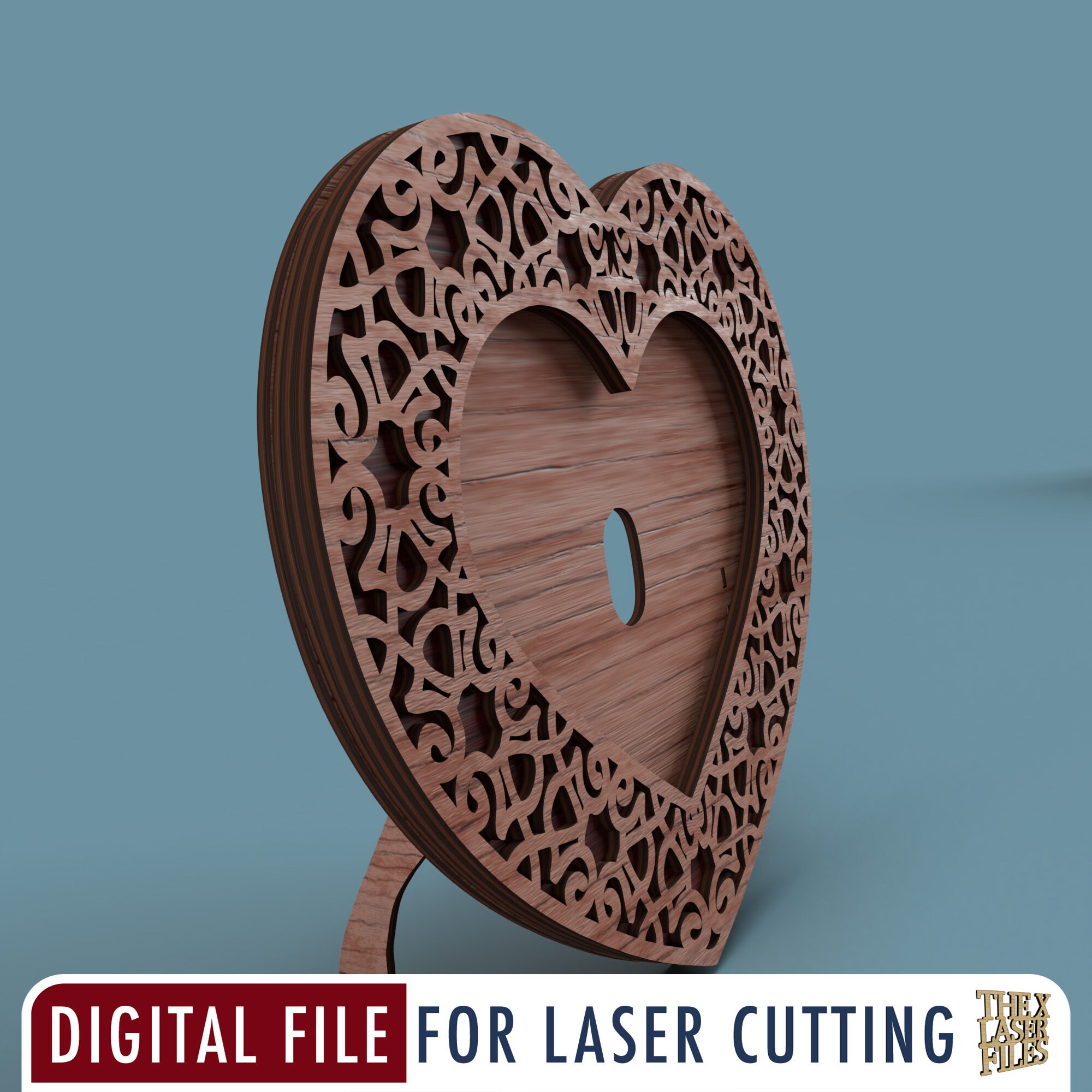 Heart Photo Frame - Laser Cut File Svg Dxf Pdf Eps Ai DIGITAL FILE - Etsy