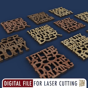 Bierdeckel - Laser Cut Datei svg dxf pdf eps ai DIGITALE DATEI