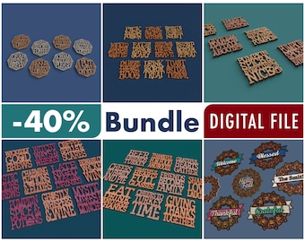 Halloween, Fall, Thanksgiving Laser Cut Files Bundle (Digital File)