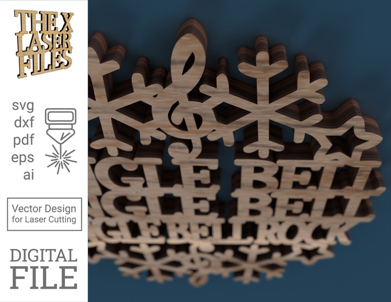 Christmas Songs Coasters and Ornaments Laser Cut Vector File Etsy