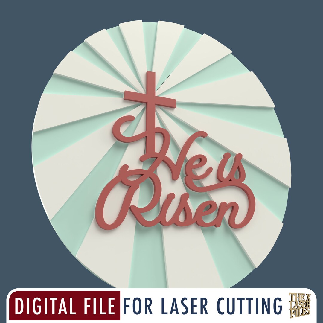 He Is Risen Sign Language Design He is Risen Sign - Laser Cut File Svg Dxf Pdf Eps DIGITAL FILE - Etsy