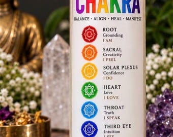 7  Day Chakra  Candle | Spiritual Balance, Meditation & Energy Alignment | Prayer Altar Candle