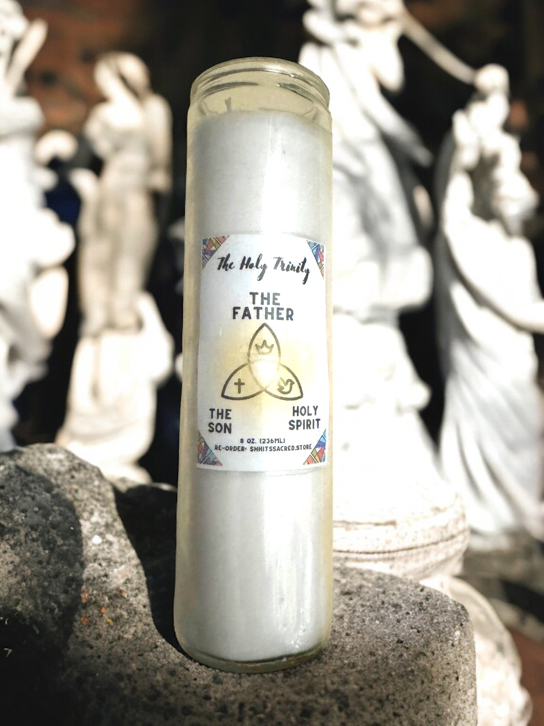 The Holy Trinity Candle 8 Oz Paraffin Wax Devotional Candle Etsy