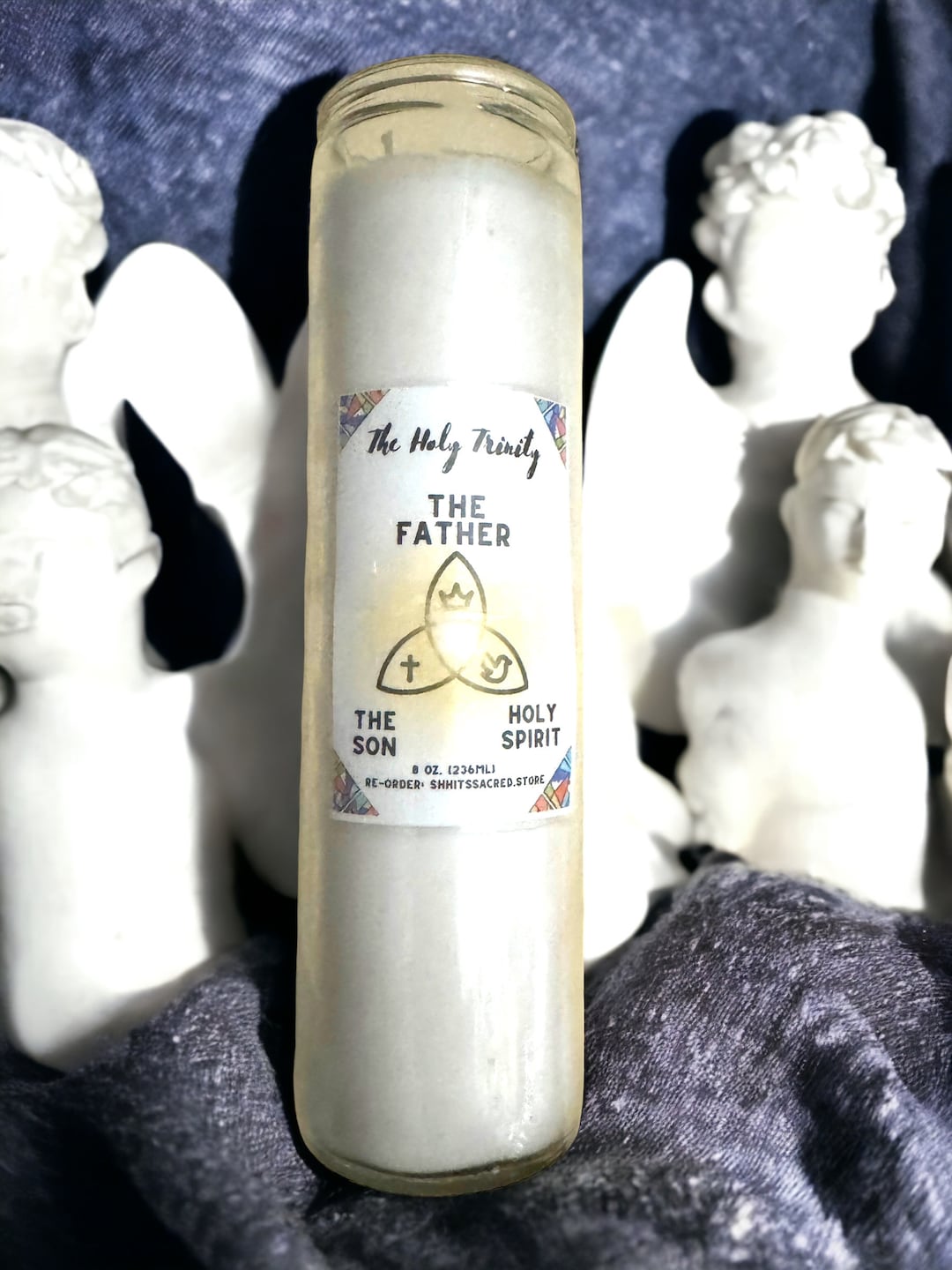 The Holy Trinity Candle 8 Oz Paraffin Wax Devotional Candle Etsy