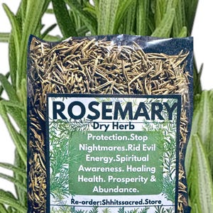 Rosemary Herb Purification Protection Memory Magick Dried Loose Leaf Spiritual Herbs
