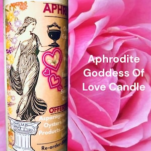 Aphrodite Goddess of Love 8 oz paraffin candle