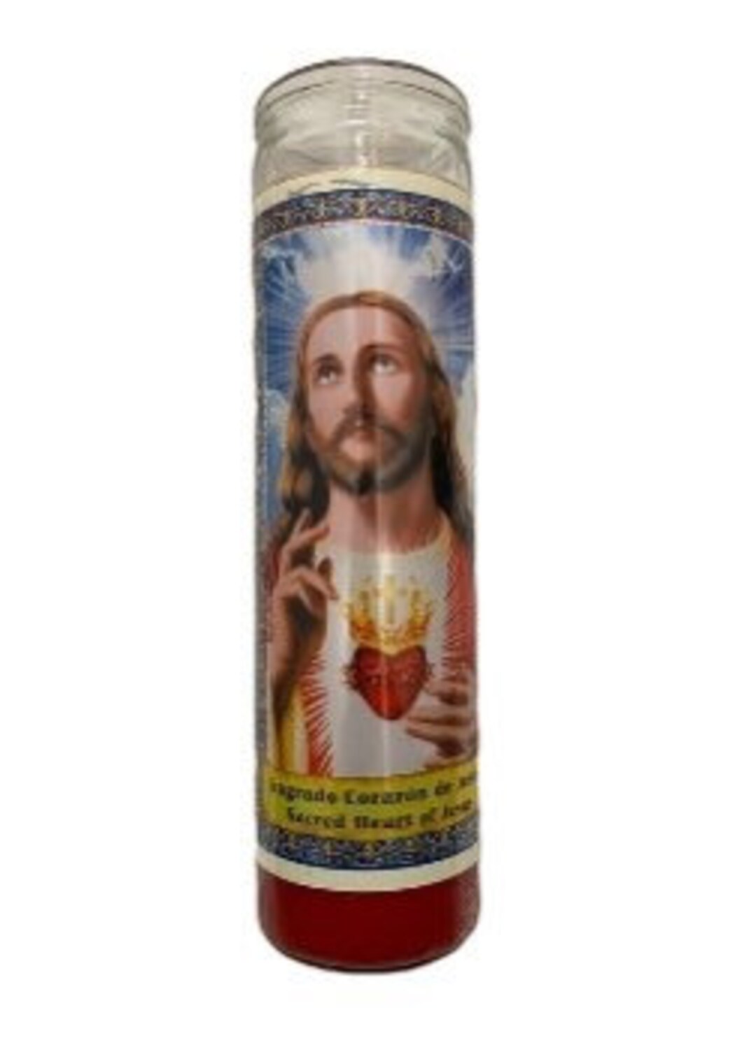 Sacred Heart of Jesus Candle Etsy