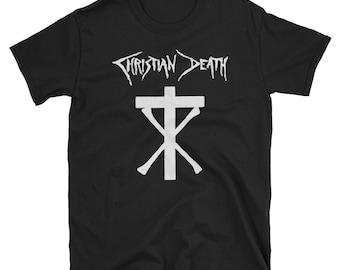Christian Death T-Shirt, Shadow Project, 45 Grave, Rozz Williams, Bauhaus, Sisters of Mercy, Siouxsie, Alien Sex Fiend, Goth, Deathrock,