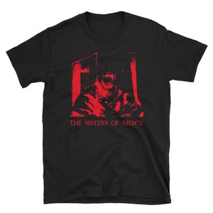 The Sisters of Mercy Body Electric Shirt, Patricia Morrison, The Mission, The Cure, The Smiths, Joy Division, Siouxsie and TheBanshees, Goth