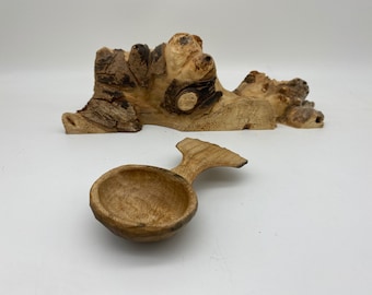 Hand carved wooden scoop - English Sycamore