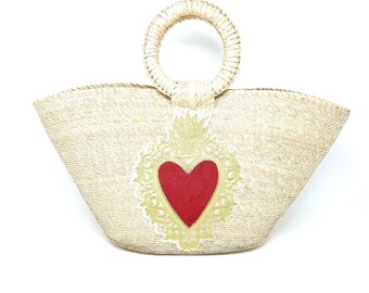 Toiletries bag Jewelry Pouch Backpack and Purse Organizer Corazon heart Zip Pouch Religious Symbol