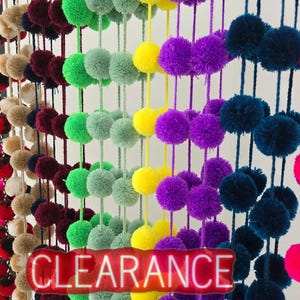 Mexican Christmas tree garland Clearance / colorful pompom garland / Mexican Christmas decor / Mexican Christmas ornament